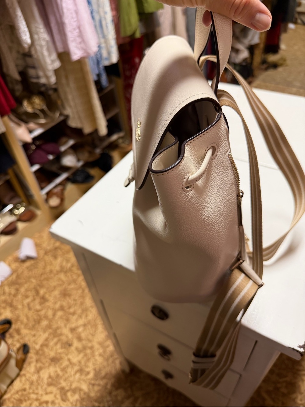 Kate Spade Cream Leather Backpack - Picture 3 of 5